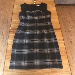 Banana Republic plaid wool sheath dress